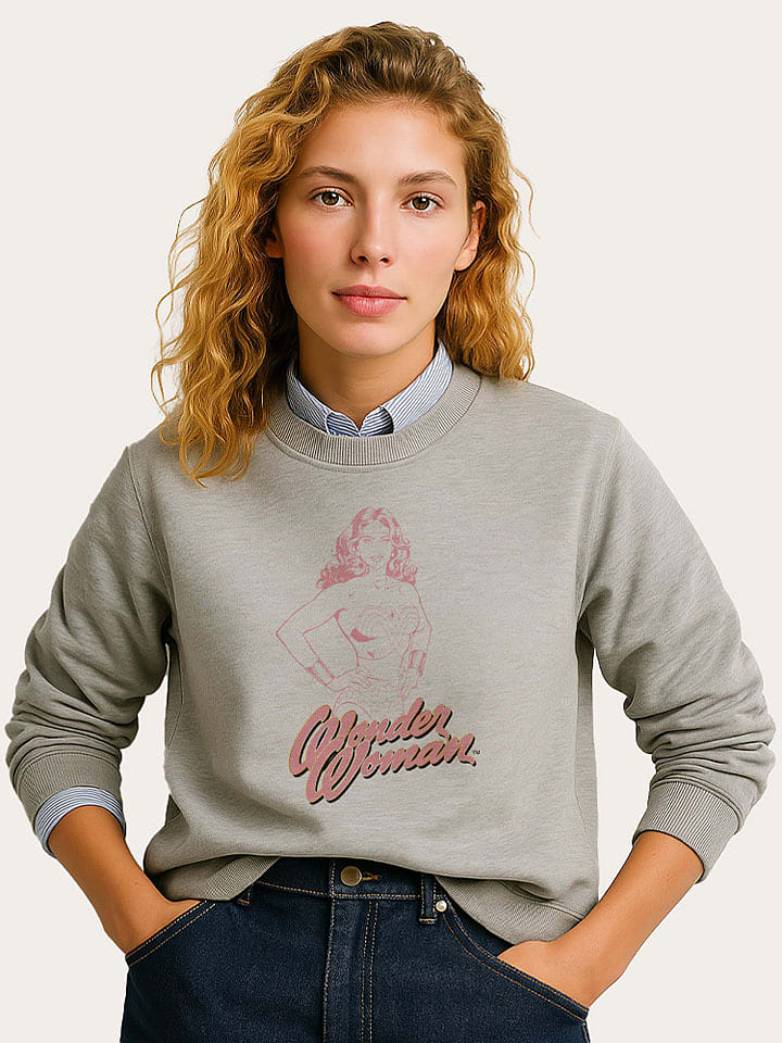 WOOOP Bluza "Wonder Woman Pink" w kolorze szarym rozmiar: XL
