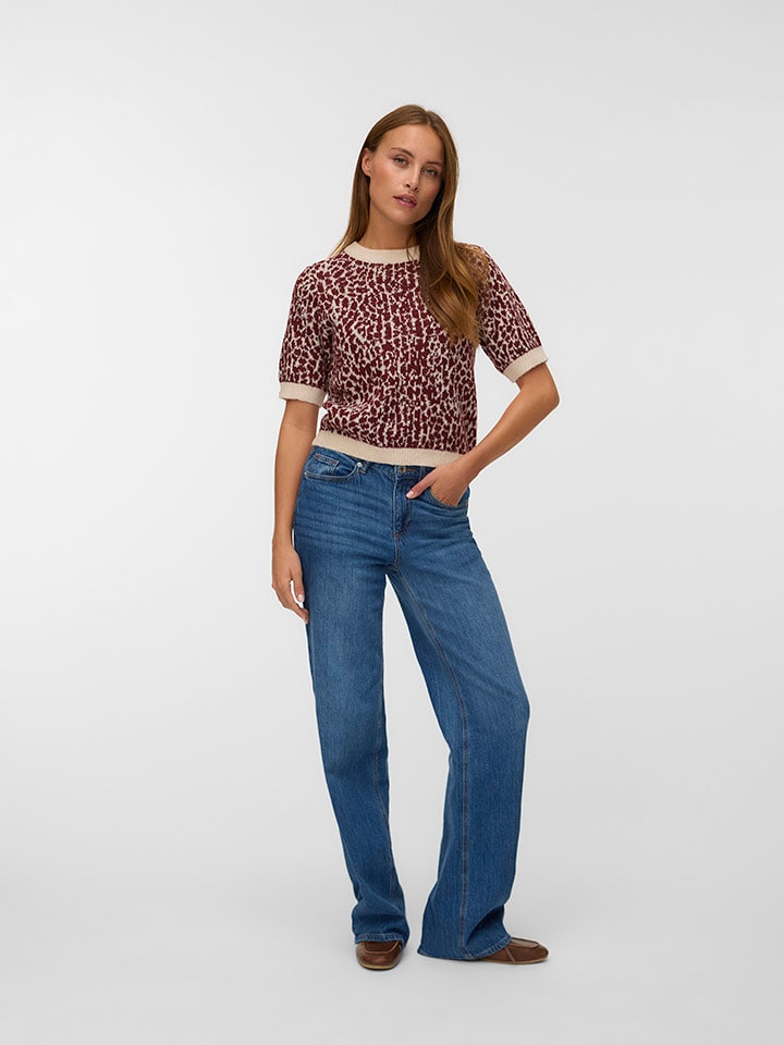 Vero Moda Sweter w kolorze czerwono-beżowym rozmiar: S