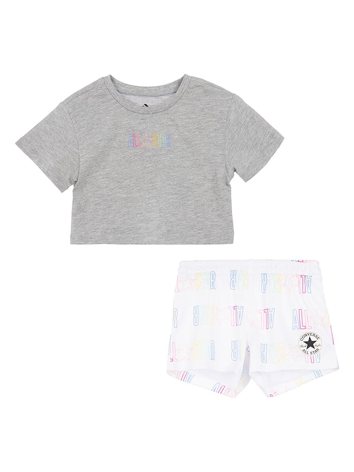 Converse 2-częściowy zestaw w kolorze szaro-białym rozmiar: 104/110