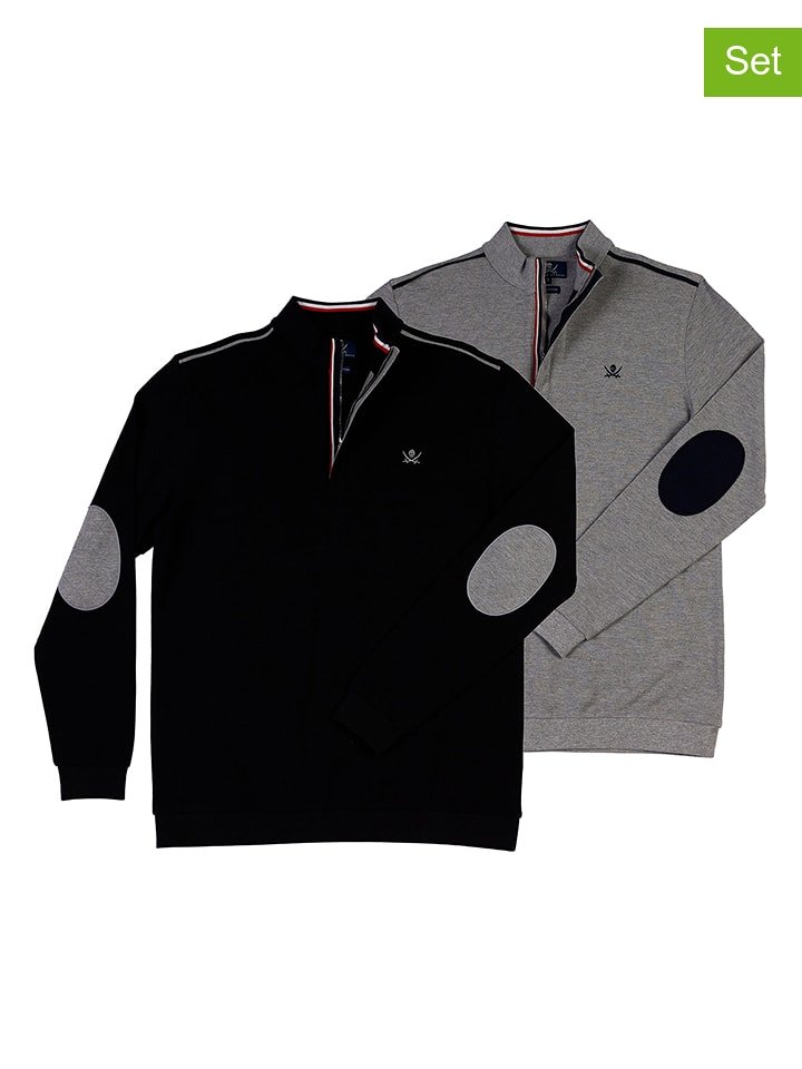 The Time of Bocha Swetry (2 szt.) w kolorze czarnym i szarym rozmiar: L