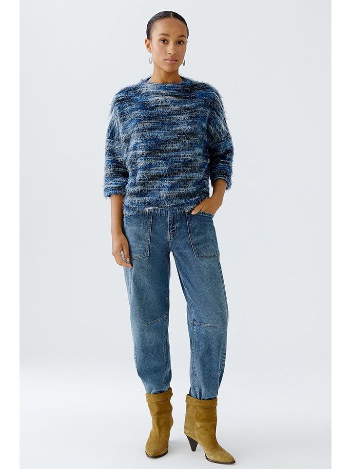 Oui Sweter w kolorze niebiesko-czarnym rozmiar: 38