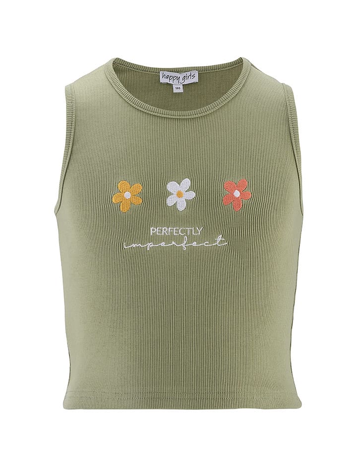 happy girls by Eisend Top w kolorze khaki rozmiar: 158