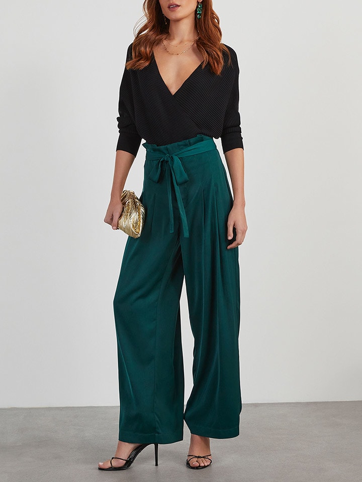 Milan Kiss Spodnie w kolorze zielonym rozmiar: M