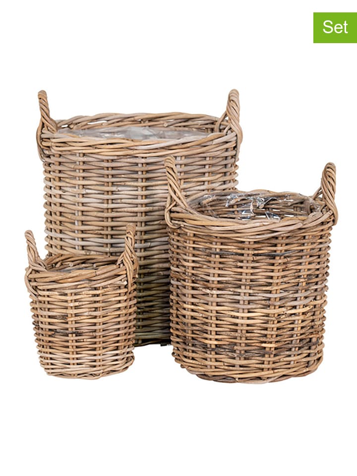 House Nordic Kosze (3 szt.) w kolorze jasnobrązowym rozmiar: onesize