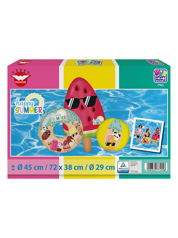 Happy People Zestaw plażowy "Happy Summer" ze wzorem - 3+ rozmiar: onesize