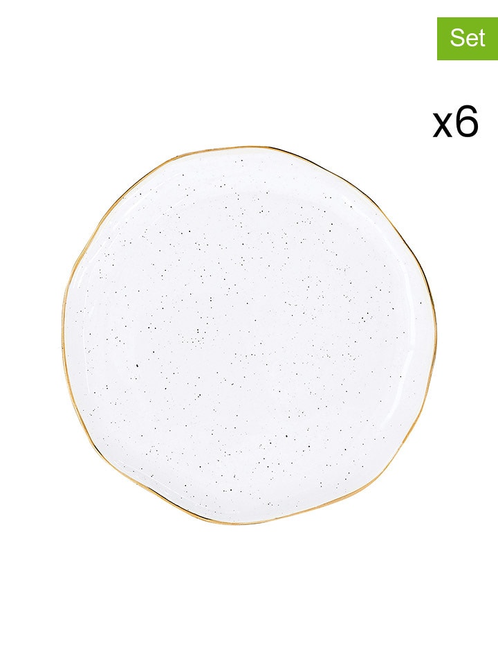 Easy Life Talerze (6 szt.) "Artesanal" w kolorze białym na pieczywo - Ø 16 cm rozmiar: onesize