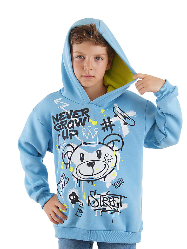 Denokids Bluza "Cool Bear" w kolorze niebieskim rozmiar: 122
