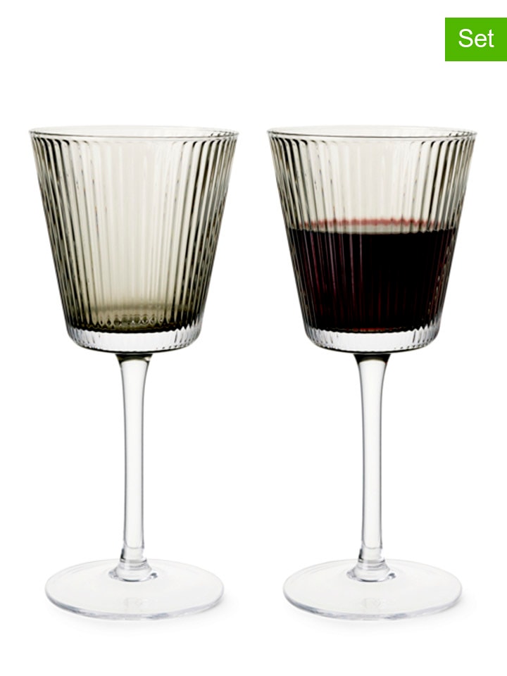 Rosendahl Kieliszki (2 szt.) "Nouveau" w kolorze szarym do wina - 180 ml rozmiar: onesize
