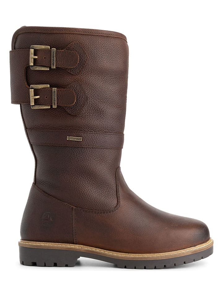 TRAVELIN' Skórzane botki "Dawson" w kolorze brązowym rozmiar: 37