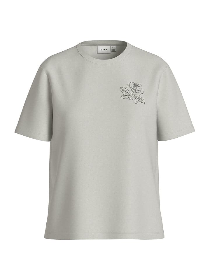 Vila Koszulka "Visybil" w kolorze jasnoszarym rozmiar: XS