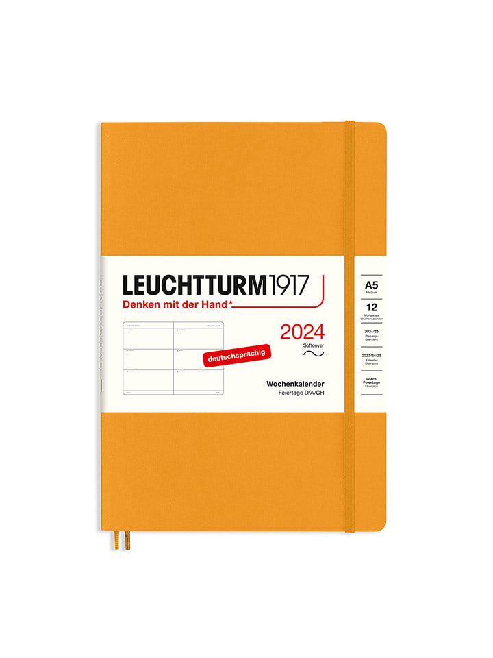 LEUCHTTURM1917 Kalendarz tygodniowy w kolorze pomarańczowym - 14,5 x 21 cm rozmiar: onesize