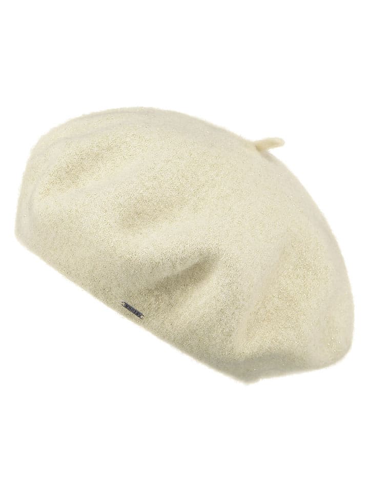 Barts Wełniany beret "Sambre" w kolorze kremowym rozmiar: onesize