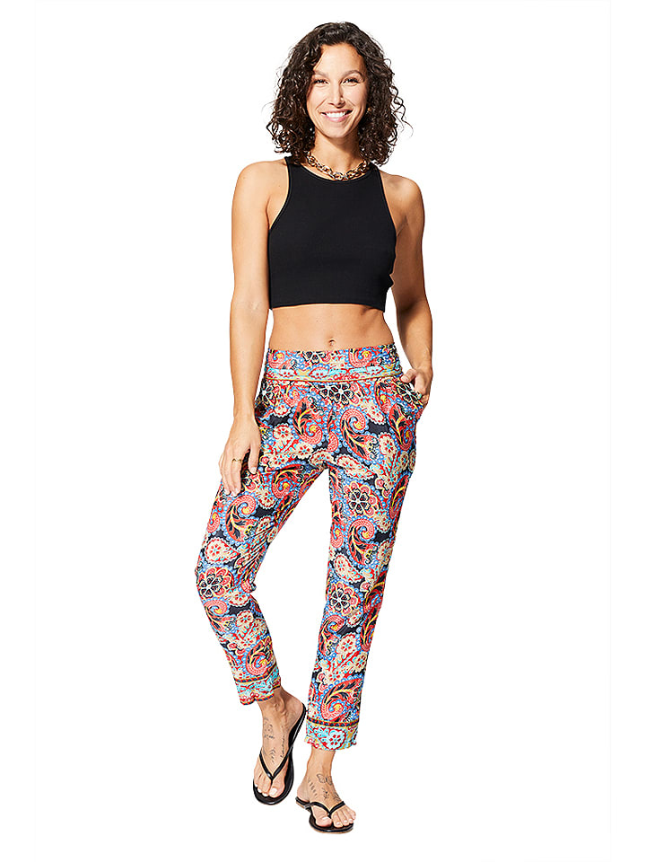 Aller Simplement Spodnie w kolorze granatowo-czerwonym rozmiar: 38/40