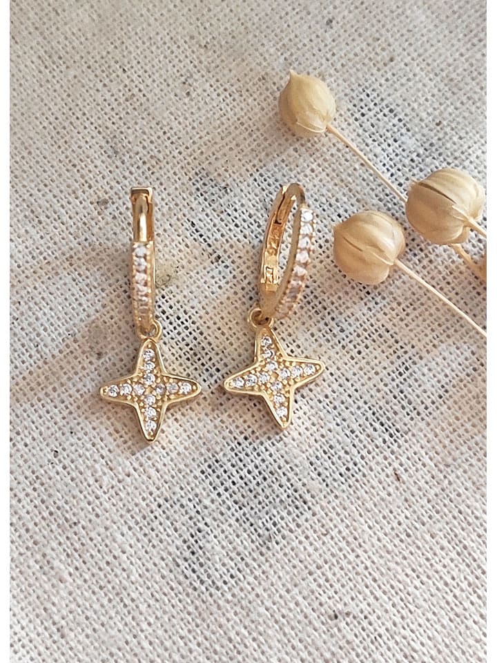 Miu Silver Pozłacane kolczyki z cyrkoniami rozmiar: onesize