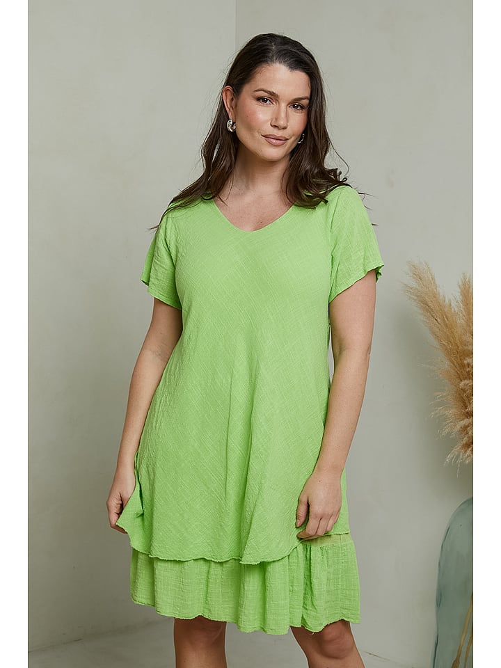 Curvy Lady Sukienka w kolorze limonkowym rozmiar: 48/50