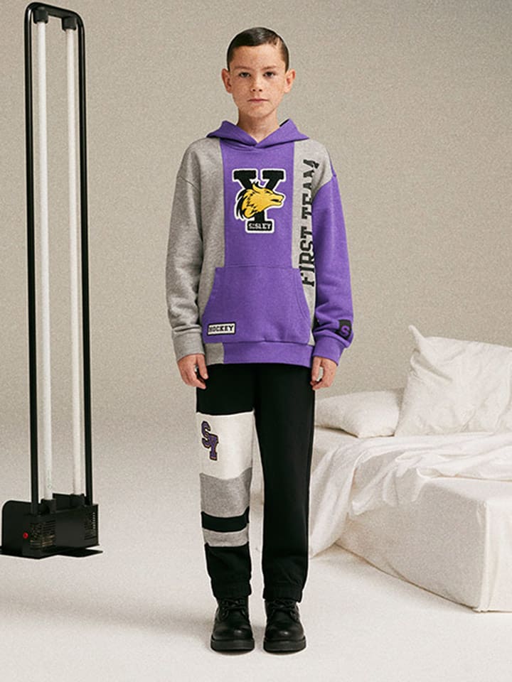 Sisley Bluza w kolorze szaro-fioletowym rozmiar: 168