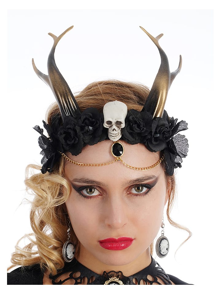 CHAKS Opaska w kolorze złoto-czarnym na czoło rozmiar: onesize