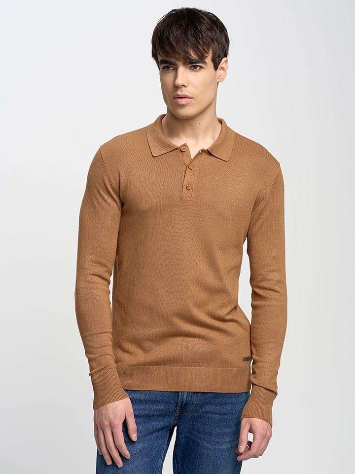 BIG STAR Koszulka polo w kolorze jasnobrązowym rozmiar: XL