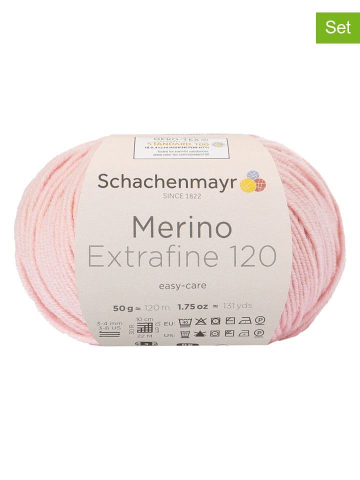 Schachenmayr since 1822 Przędza wełniana (10 szt.) w kolorze jasnoróżowym - 10 x 50 g rozmiar: onesize