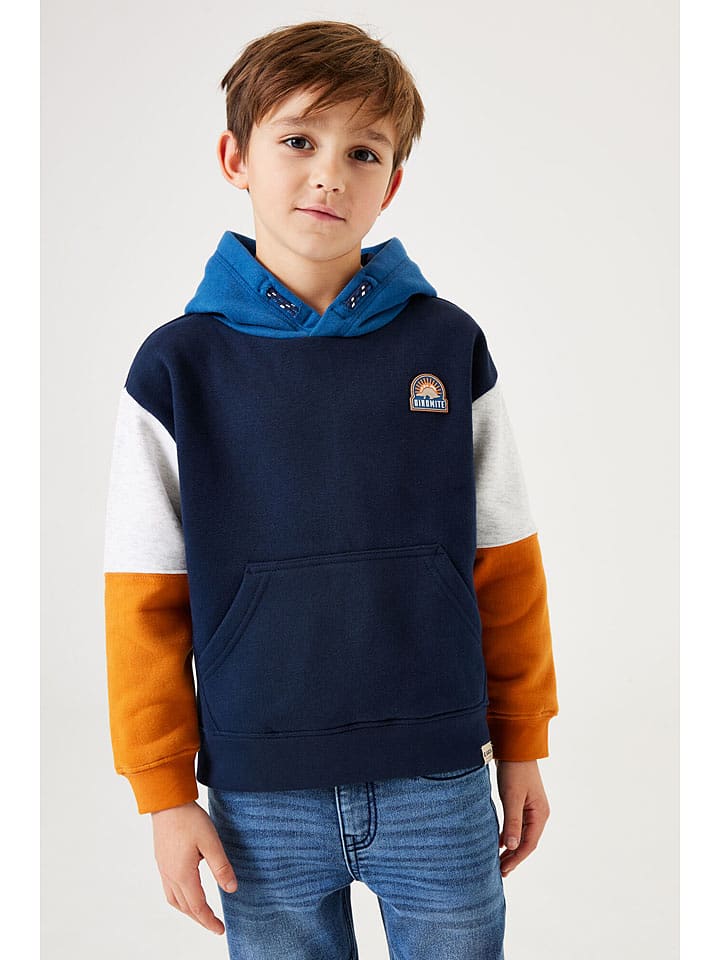 Garcia Bluza w kolorze granatowo-biało-pomarańczowym rozmiar: 92/98