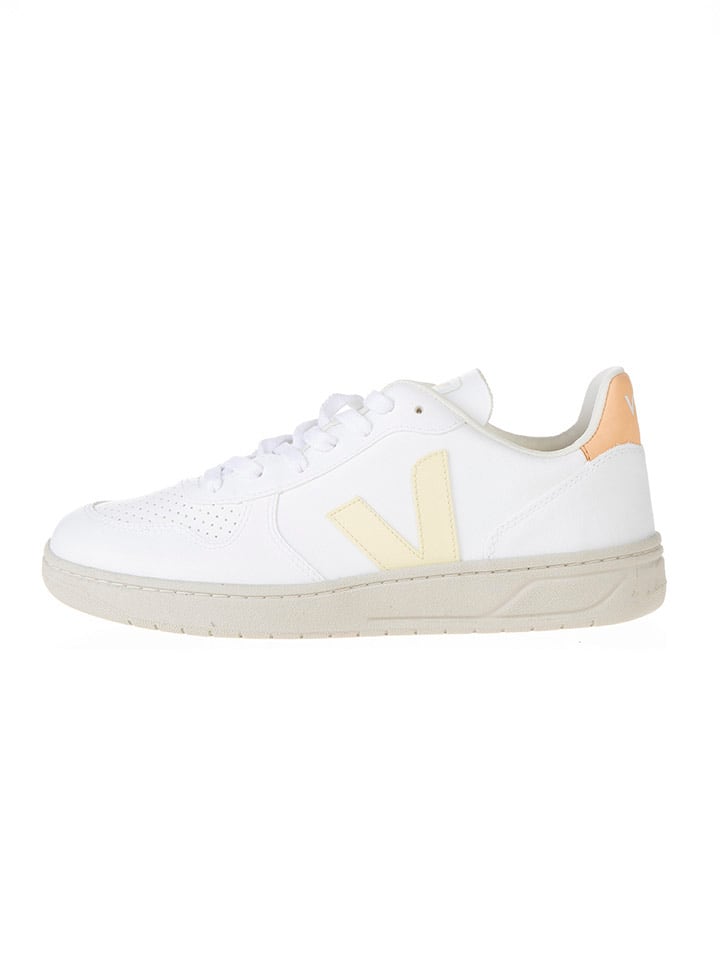 Veja Sneakersy "V 10" w kolorze biało-pomarańczowym rozmiar: 39