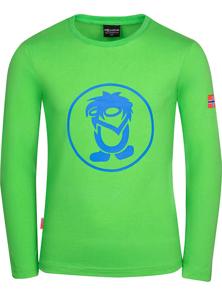 Trollkids Koszulka funkcyjna "Troll" w kolorze zielonym rozmiar: 92