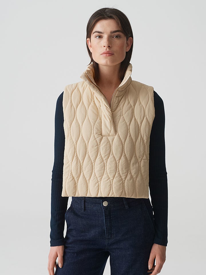 OPUS Kamizelka pikowana w kolorze beżowym rozmiar: onesize