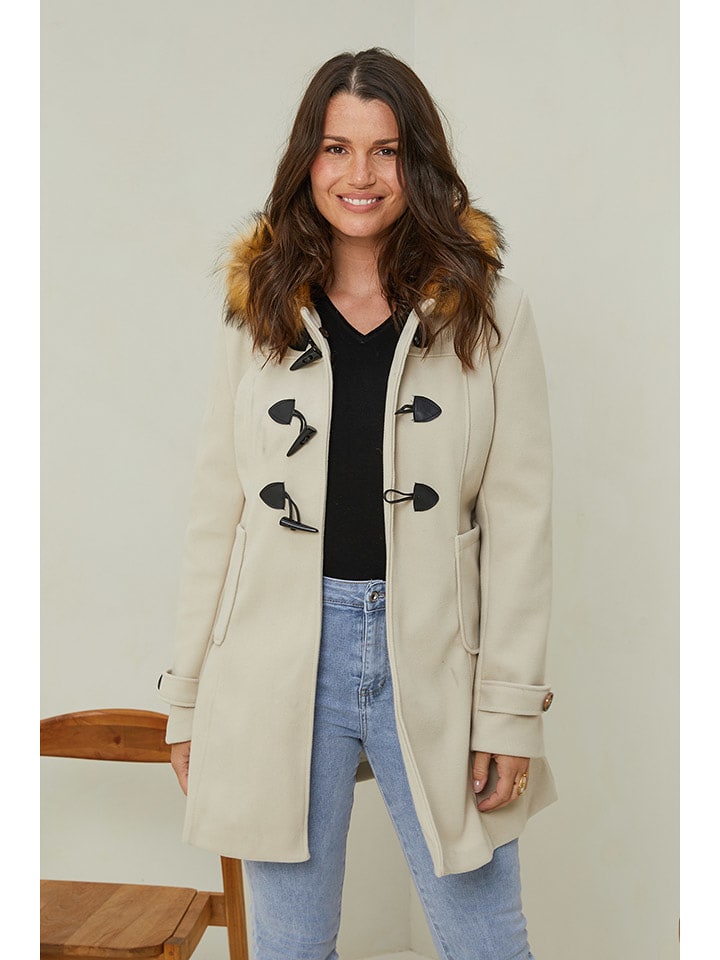 Curvy Lady Płaszcz przejściowy w kolorze beżowym rozmiar: 44/46