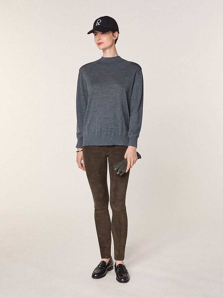 Rodier Wełniany sweter w kolorze szarym rozmiar: S