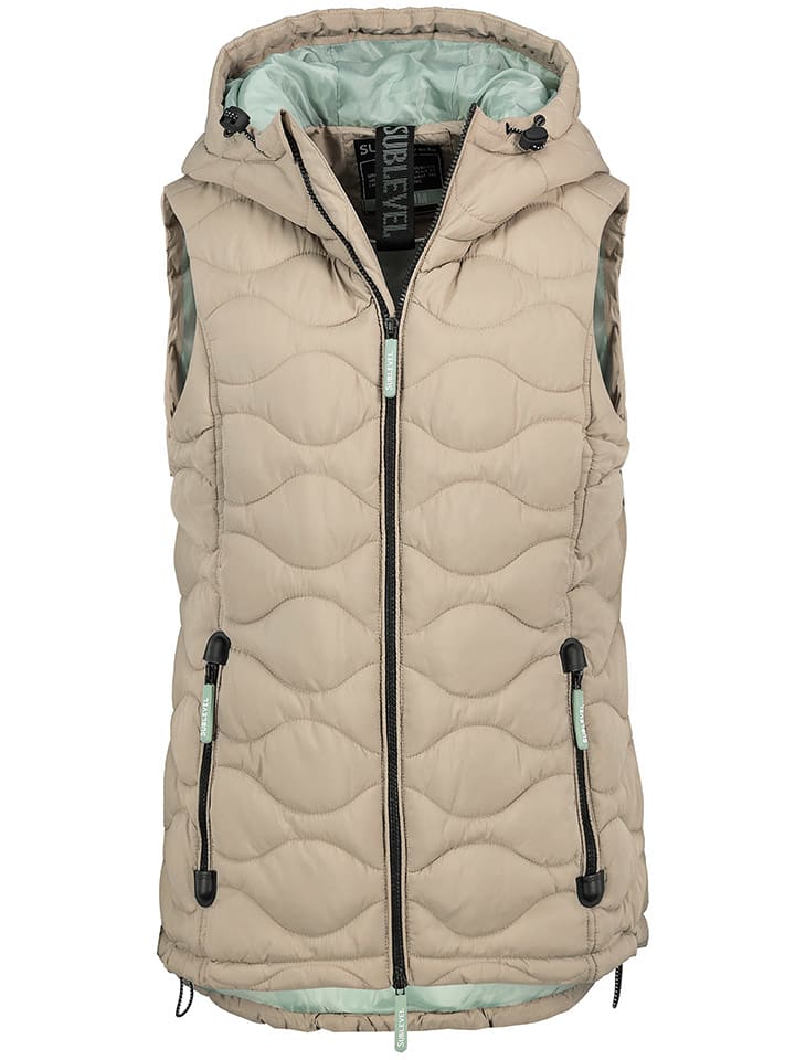 Sublevel Kamizelka pikowana w kolorze beżowym rozmiar: L