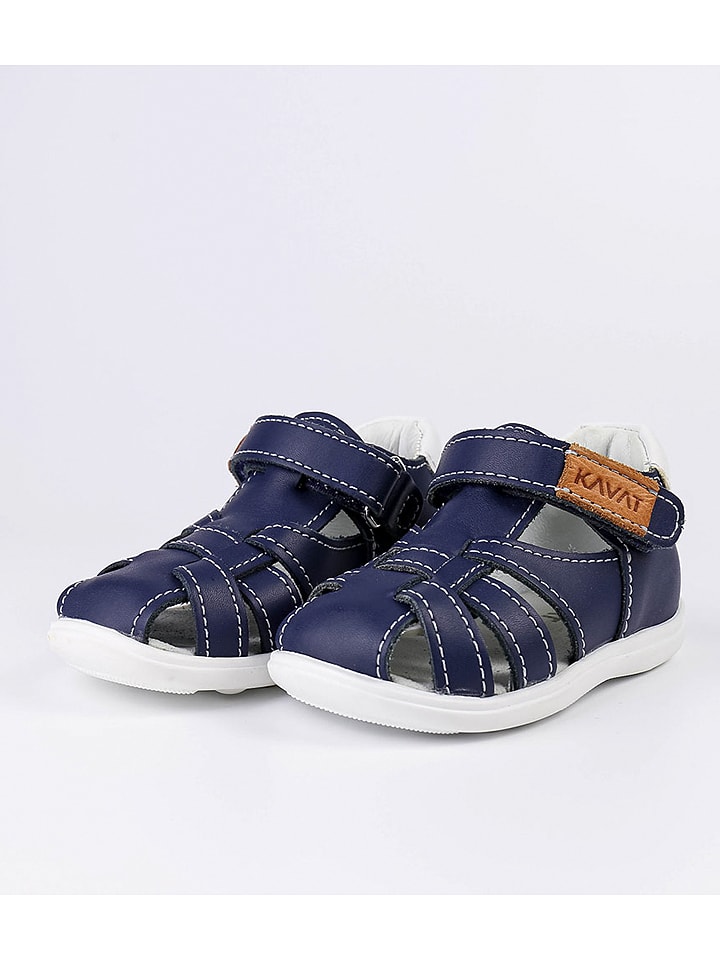 KAVAT Skórzane półsandały w kolorze granatowym rozmiar: 20