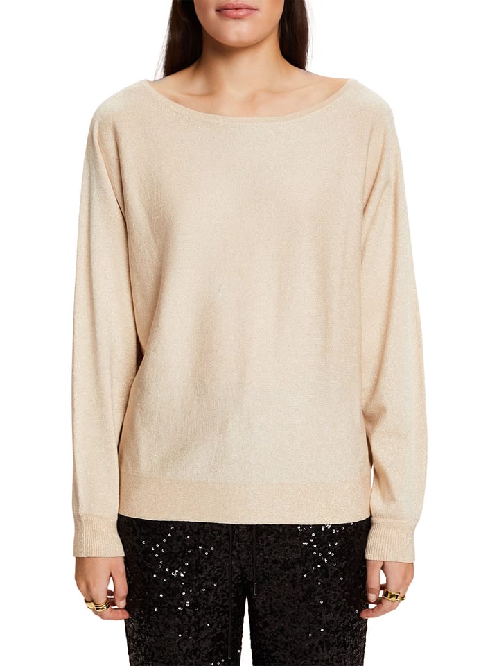 ESPRIT Sweter w kolorze beżowym rozmiar: S