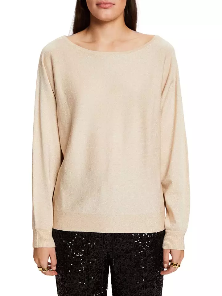 ESPRIT Sweter w kolorze beżowym rozmiar: S