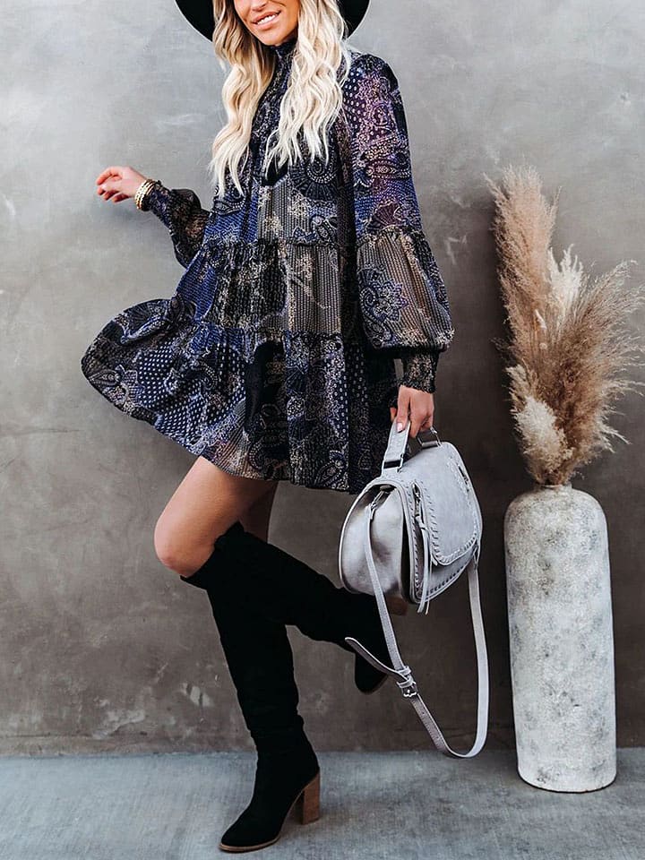 Milan Kiss Sukienka w kolorze czarno-niebieskim rozmiar: XL