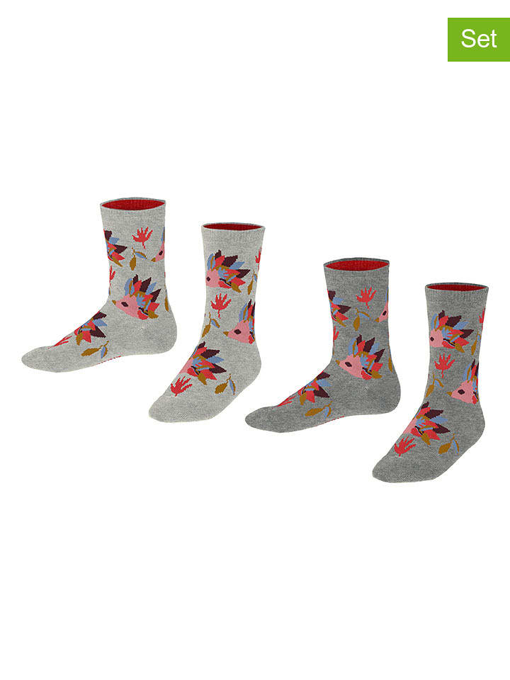 ESPRIT Skarpety (2 pary) "Hedgehog" w kolorze szarym rozmiar: 27-30