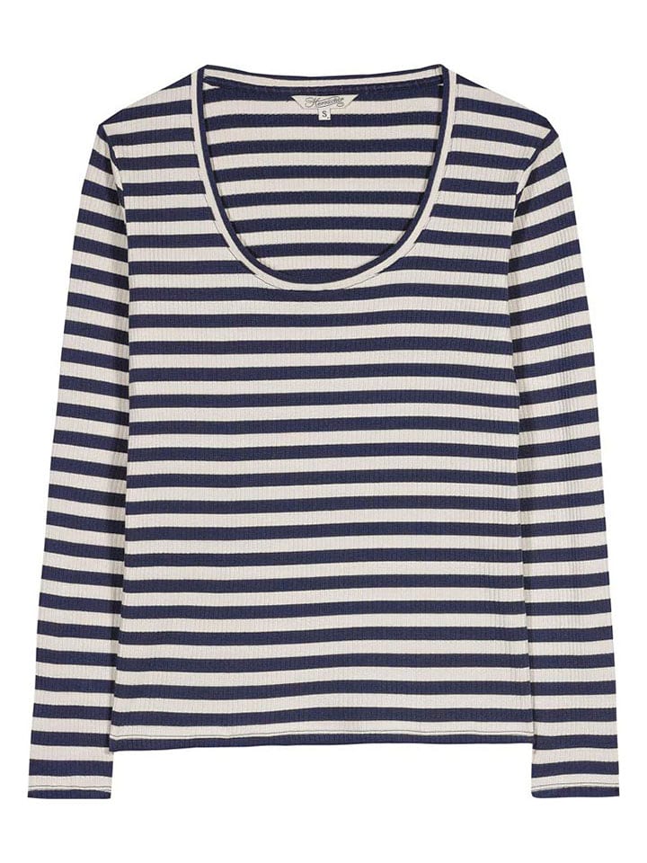 Herrlicher Koszulka w kolorze granatowo-beżowym rozmiar: S