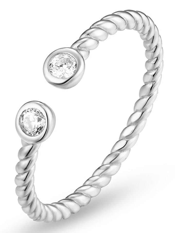 Eclat d'Argent Srebrny pierścionek z cyrkoniami rozmiar: 58