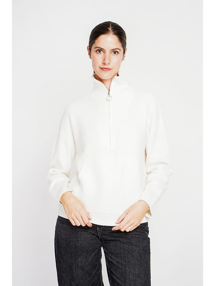 ASSUILI Sweter w kolorze białym rozmiar: 38