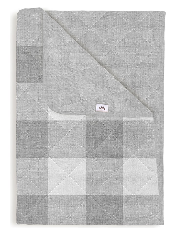 Zo!Home Narzuta "Quattro di Lino" w kolorze antracytowym rozmiar: 180x260 cm