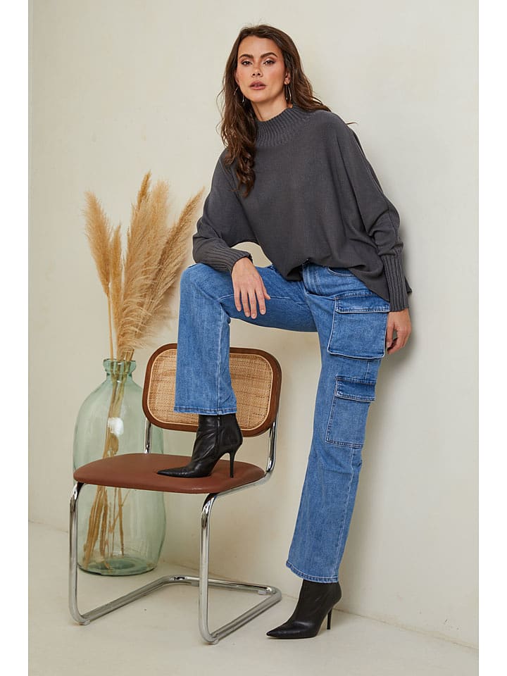 Joséfine Sweter "Izsak" w kolorze szarym rozmiar: XL