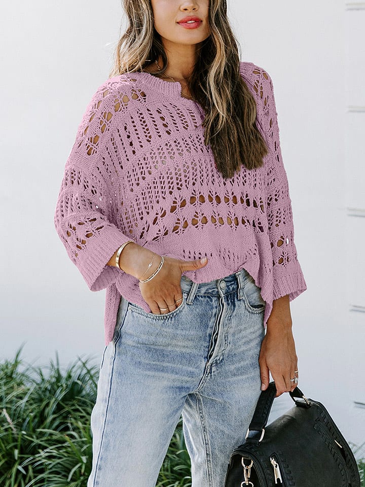 LA Angels Sweter w kolorze fioletowym rozmiar: M