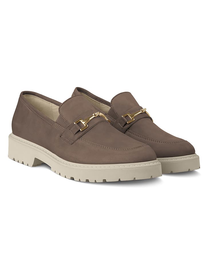 LaShoe Skórzane mokasyny w kolorze brązowym rozmiar: 37