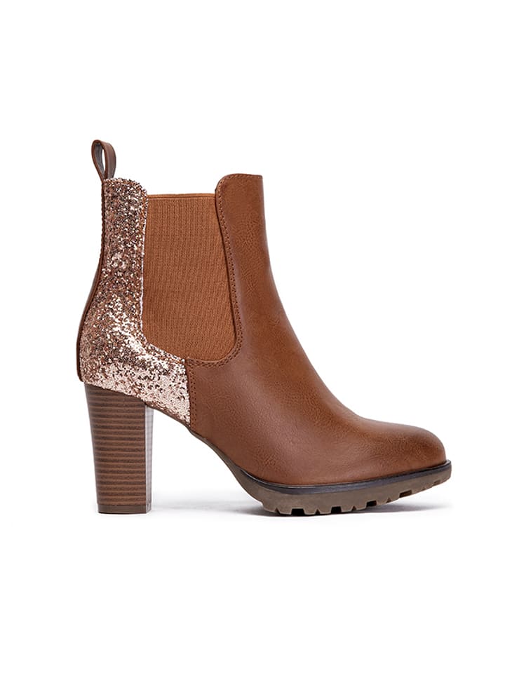 Foreverfolie Botki w kolorze karmelowym rozmiar: 40