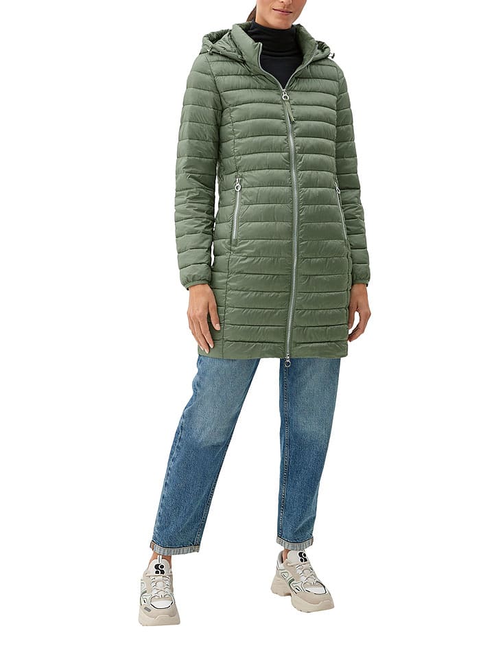 S.OLIVER RED LABEL Płaszcz pikowany w kolorze zielonym rozmiar: 36