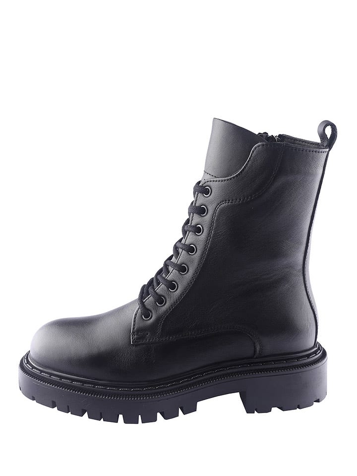 D.Moro Skórzane trzewiki w kolorze czarnym rozmiar: 37