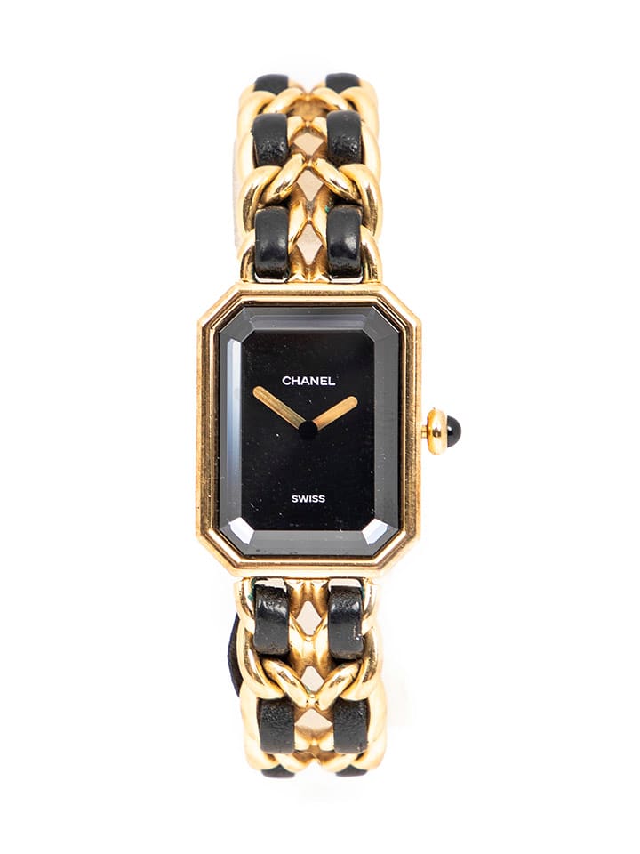 Chanel Zegarek kwarcowy w kolorze złoto-czarnym rozmiar: onesize