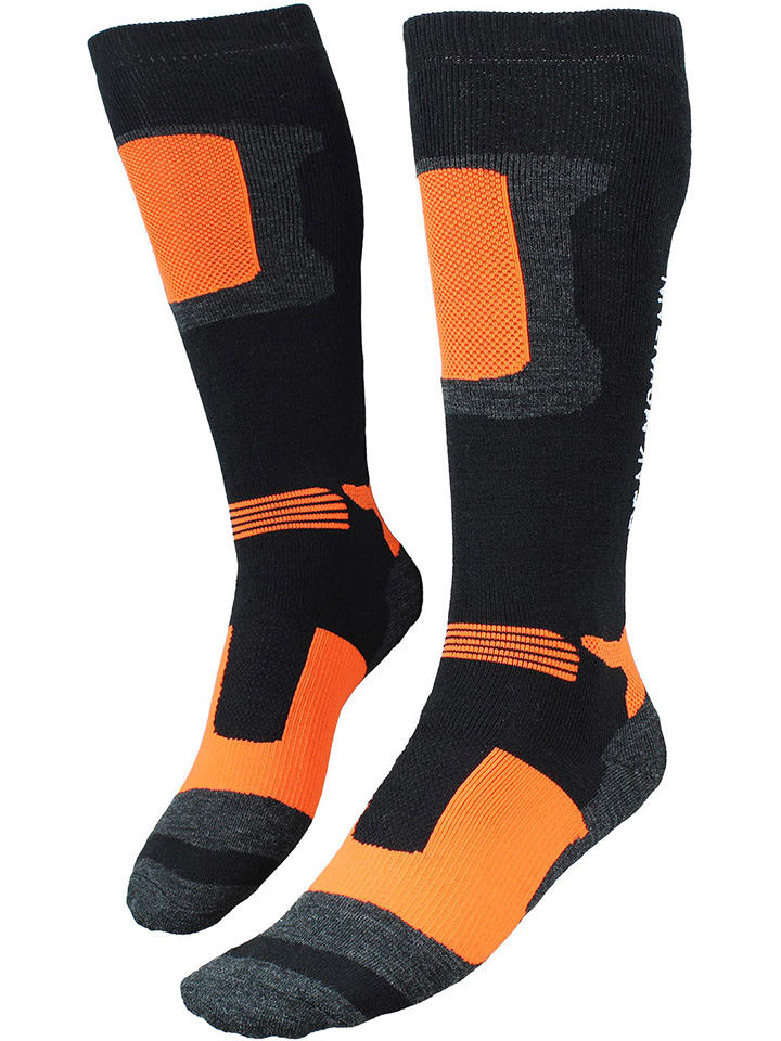 Peak Mountain Skarpety narciarskie "Chocks" w kolorze czarno-pomarańczowym rozmiar: 43/46