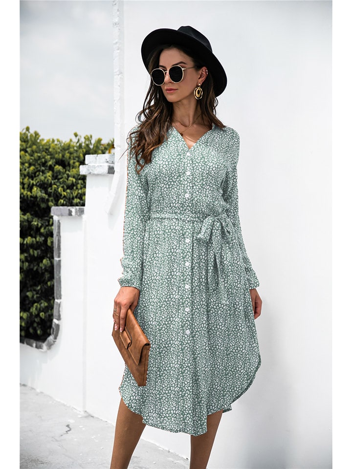 Ariel Tesoro Sukienka w kolorze miętowo-białym rozmiar: 38