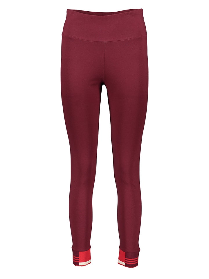 adidas Legginsy "Rib" w kolorze czerwonym rozmiar: XS