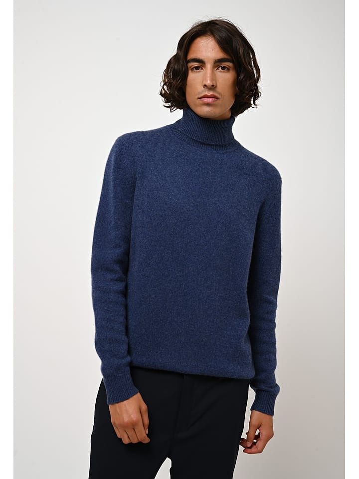 AUTHENTIC CASHMERE Kaszmirowy golf "Martin" w kolorze granatowym rozmiar: S